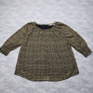 Soft Surroundings Black and Tan Tunic with slight gold thread